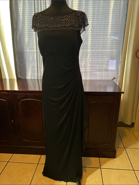 MSK Dresses & Skirts - MSK Black Beaded Yoke Maxi Dress